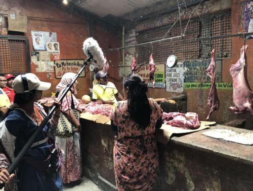 Wayuu selling their goats at Maicao market